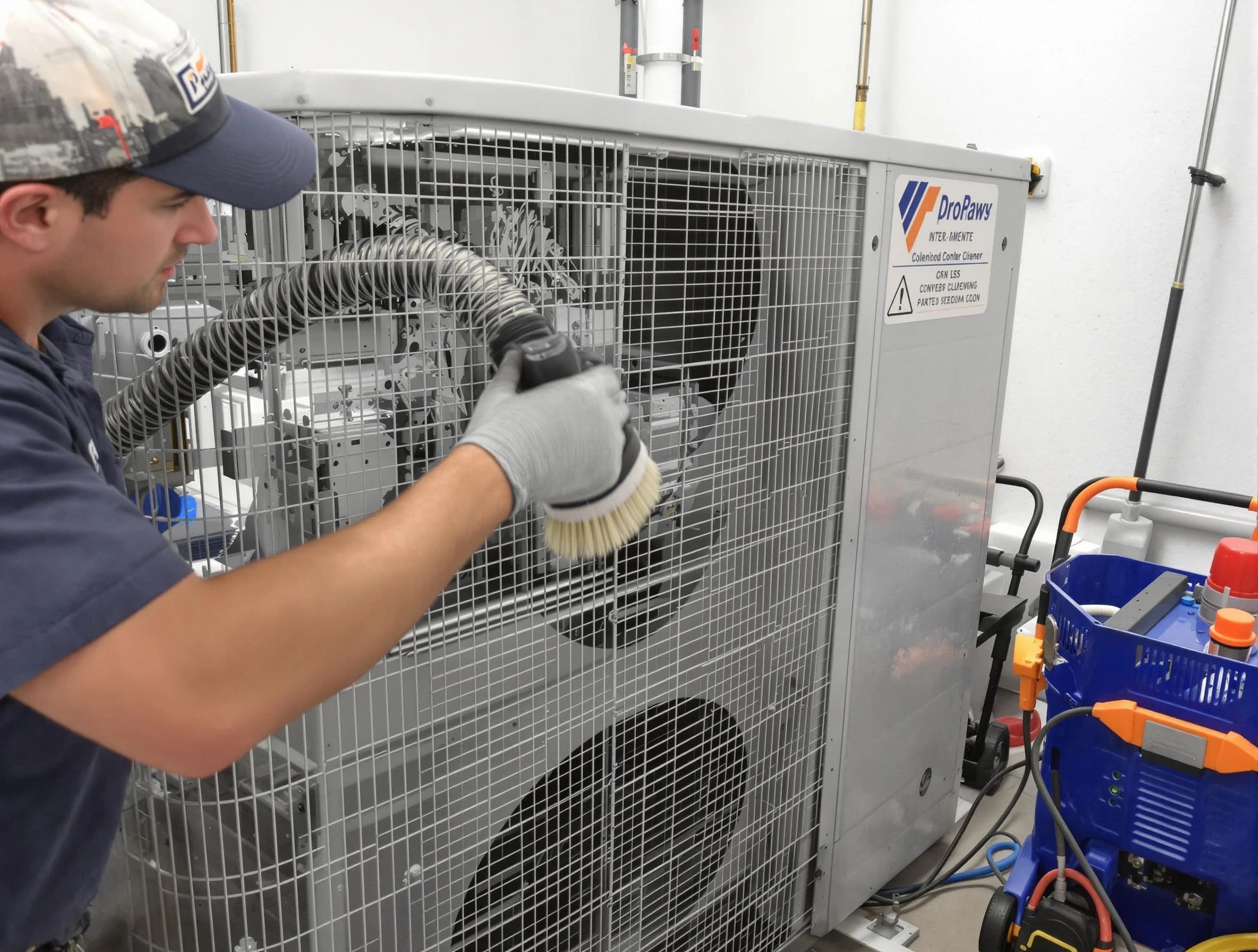 Edmond Air Duct Cleaning specialist performing precision AC coil cleaning for improved system performance in Edmond