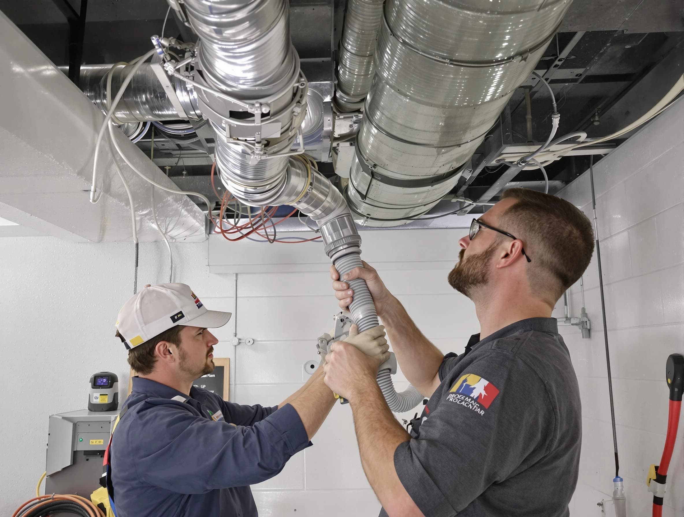 Edmond Air Duct Cleaning technician performing thorough AC duct cleaning in Edmond
