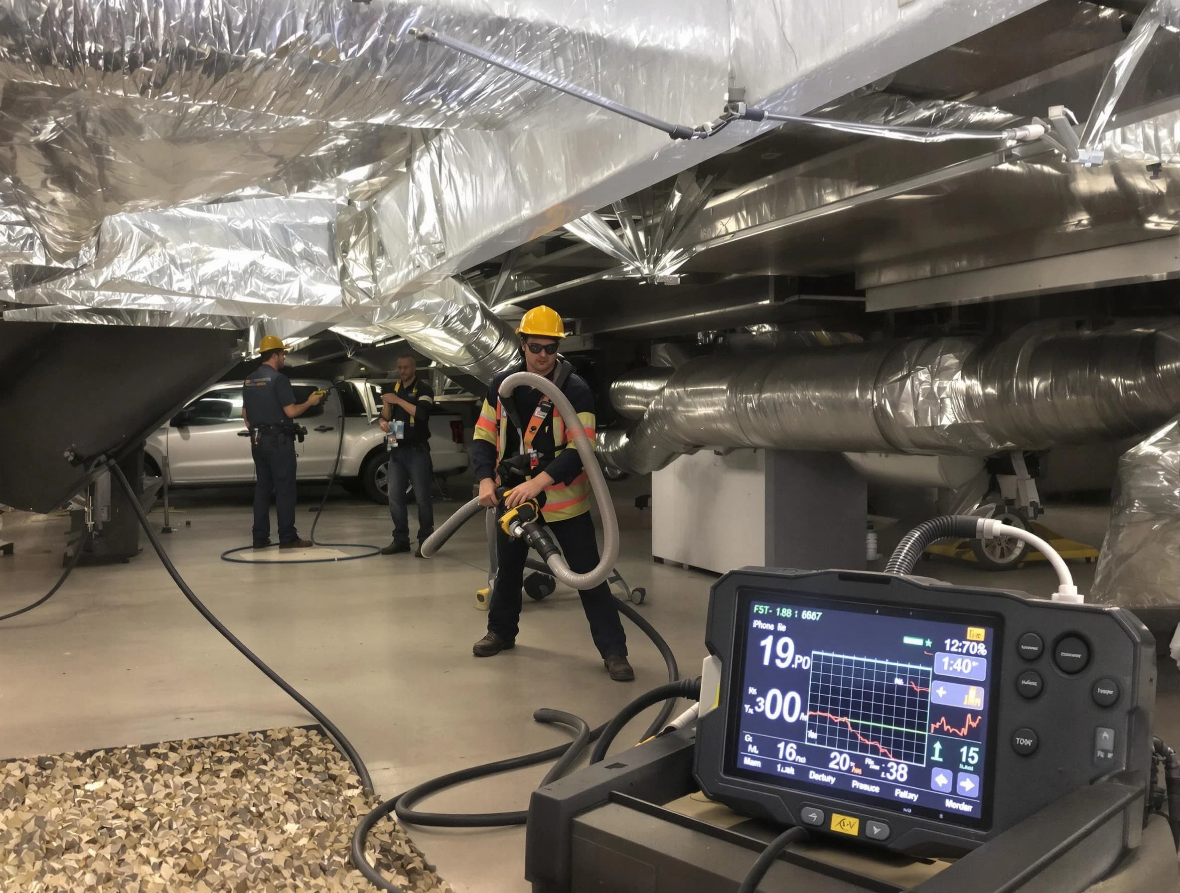 Professional negative pressure duct cleaning by Edmond Air Duct Cleaning in Edmond