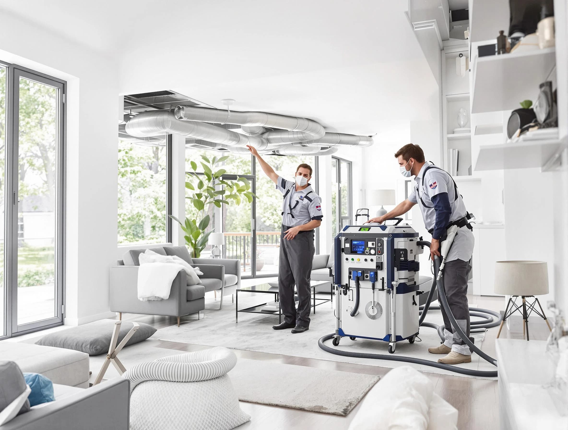 Edmond Air Duct Cleaning professional conducting pure air duct cleaning with state-of-the-art equipment in Edmond