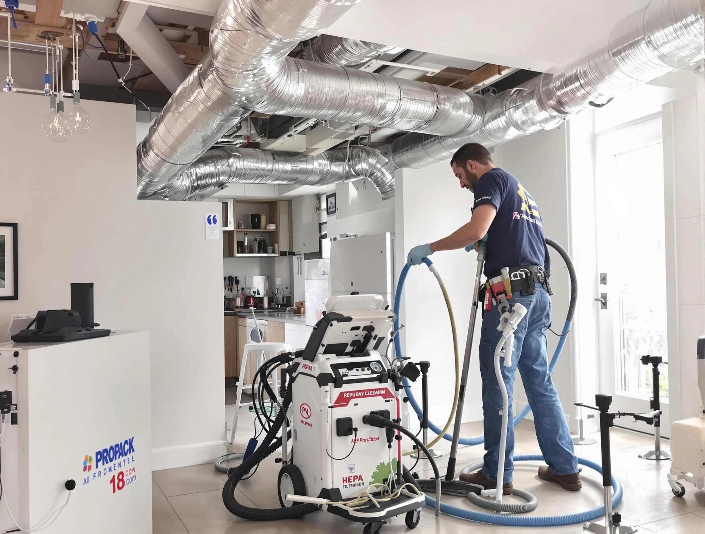 Edmond Air Duct Cleaning technician performing advanced pure duct cleaning with specialized equipment in Edmond