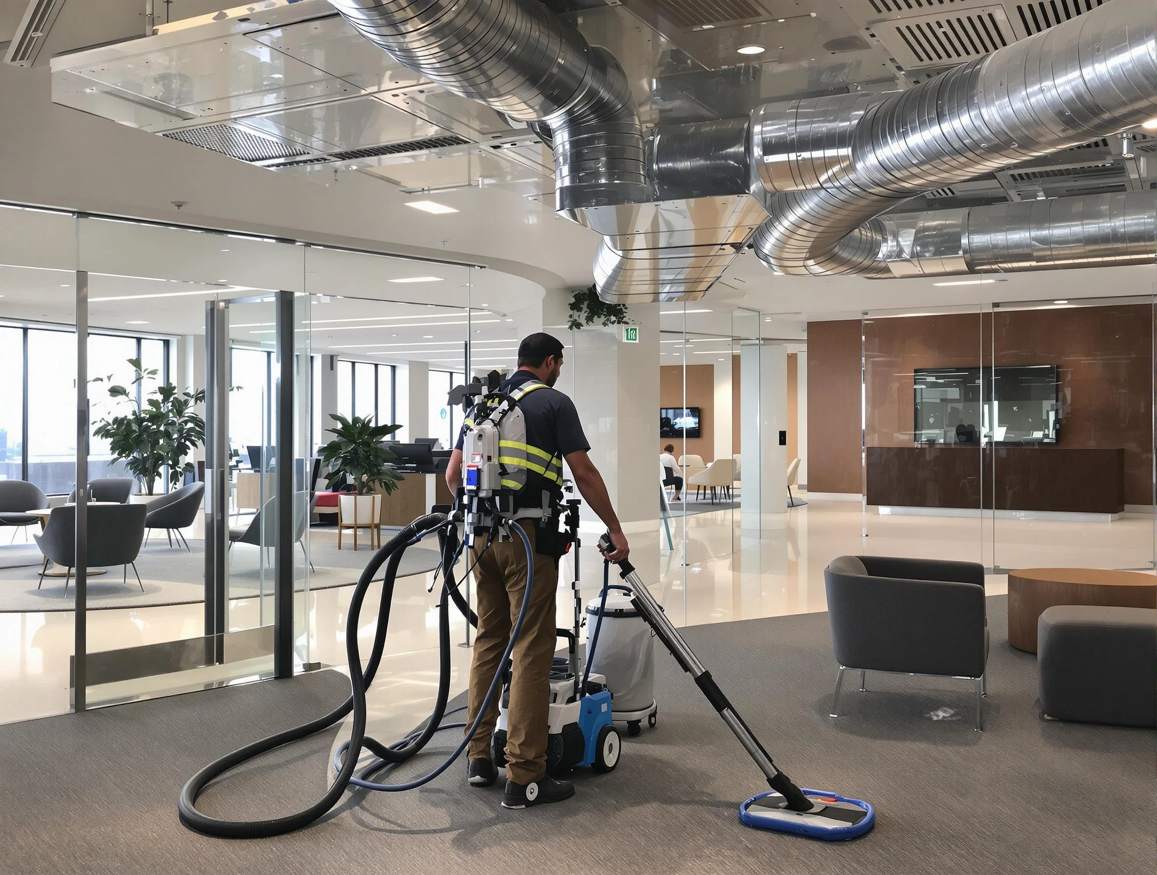 Commercial duct cleaning service by Edmond Air Duct Cleaning in Edmond