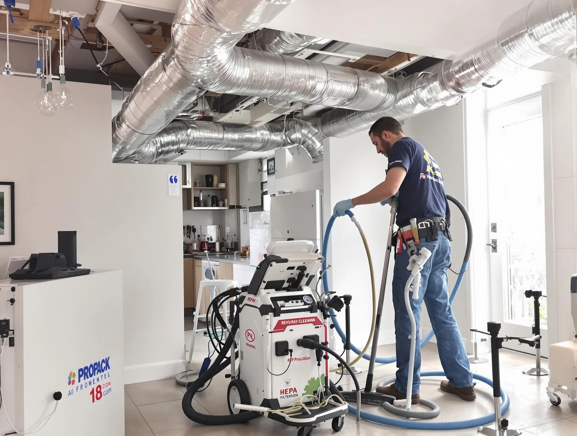 Edmond Air Duct Cleaning technician performing advanced pure duct cleaning with specialized equipment in Edmond
