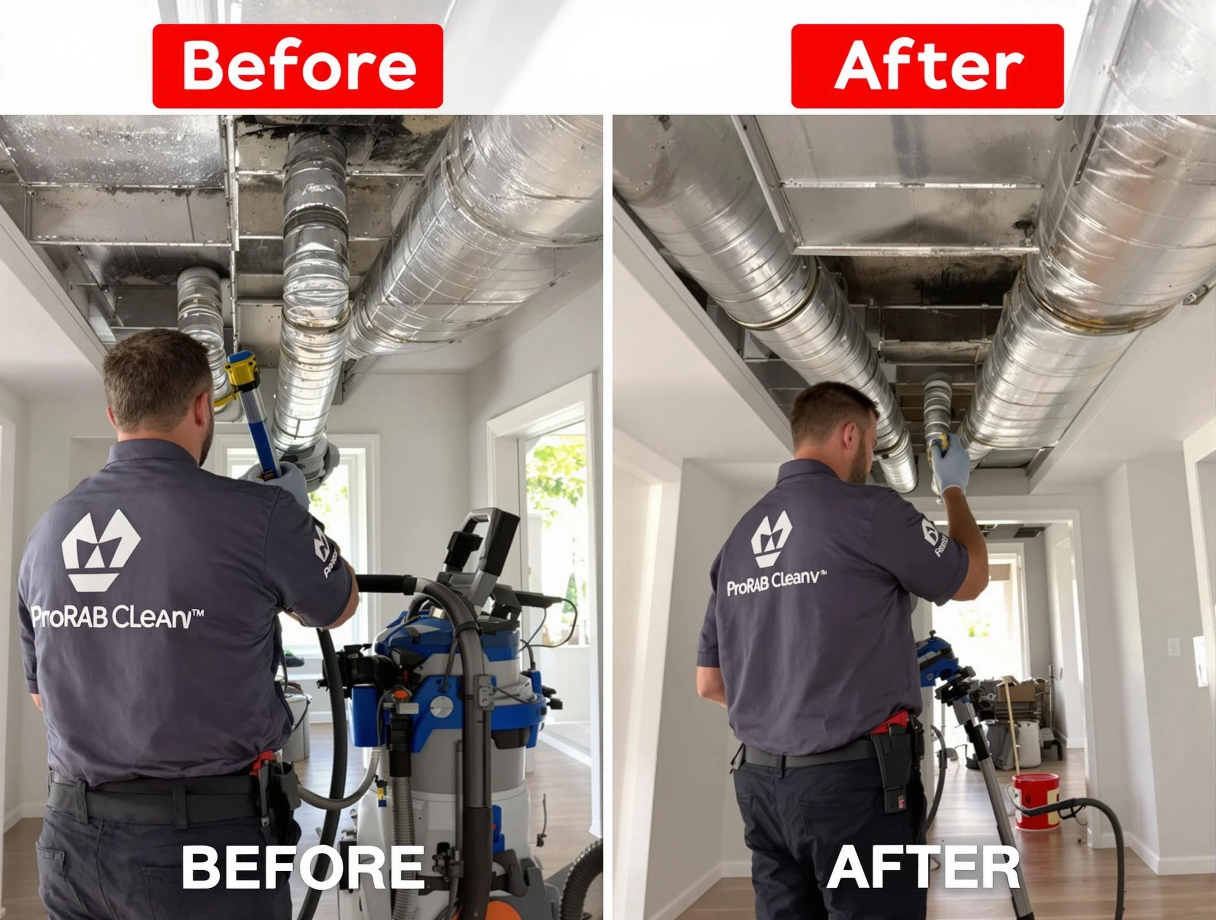 Edmond Air Duct Cleaning expert performing thorough residential duct cleaning in a Edmond home
